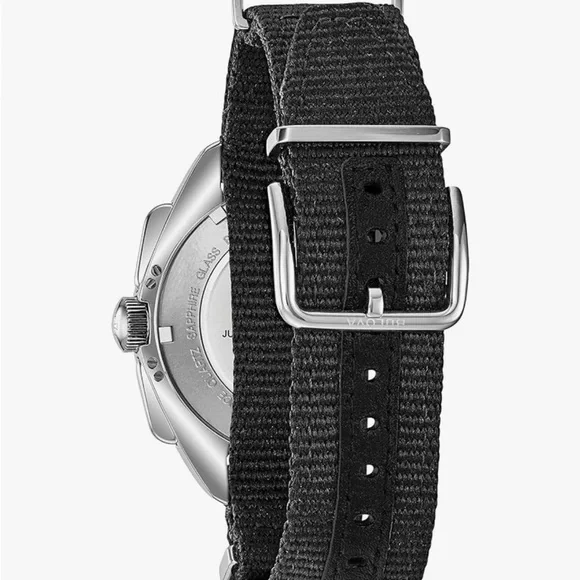 Bulova Silver and Black Chronograph Watch - Picture 6 of 7